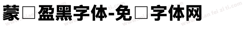 蒙纳盈黑字体字体转换
