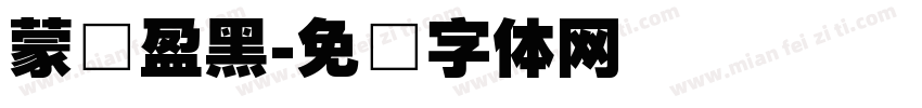 蒙纳盈黑字体转换
