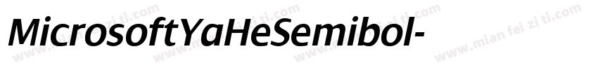 MicrosoftYaHeSemibol字体转换
