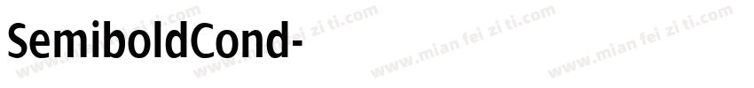 SemiboldCond字体转换