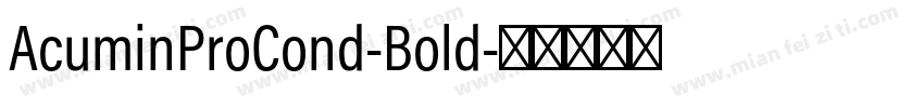 AcuminProCond-Bold字体转换