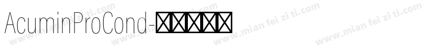 AcuminProCond字体转换