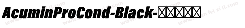 AcuminProCond-Black字体转换