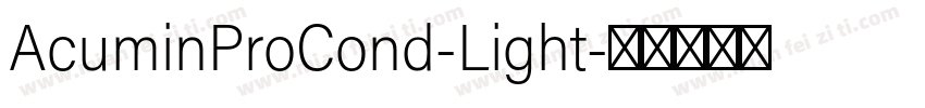 AcuminProCond-Light字体转换