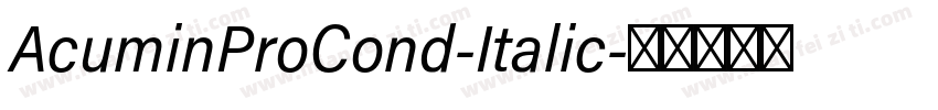 AcuminProCond-Italic字体转换