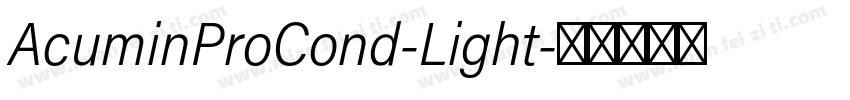 AcuminProCond-Light字体转换