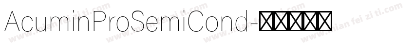 AcuminProSemiCond字体转换