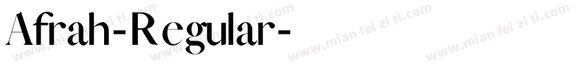 Afrah-Regular字体转换