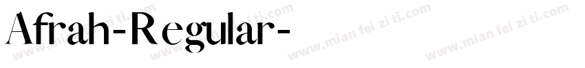 Afrah-Regular字体转换