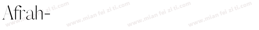 Afrah字体转换