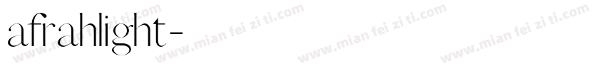 afrahlight字体转换