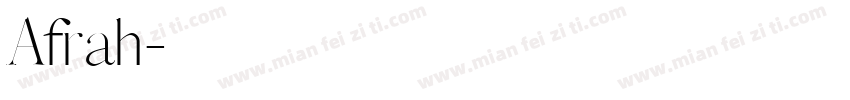 Afrah字体转换