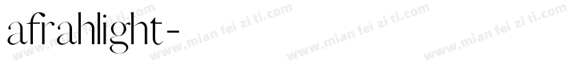 afrahlight字体转换
