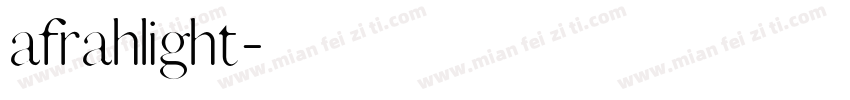 afrahlight字体转换