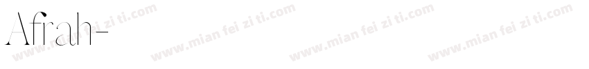 Afrah字体转换