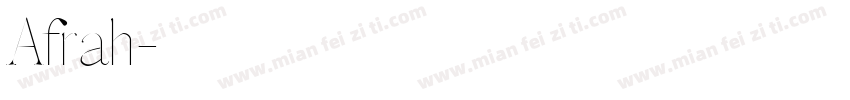 Afrah字体转换