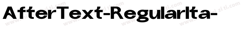 AfterText-RegularIta字体转换