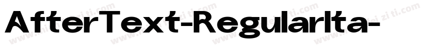 AfterText-RegularIta字体转换