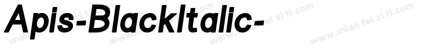 Apis-BlackItalic字体转换