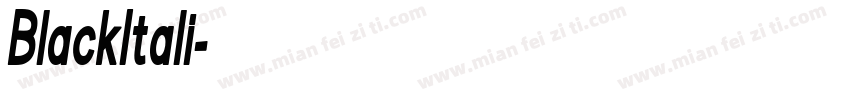 BlackItali字体转换