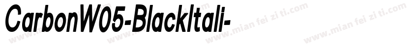 CarbonW05-BlackItali字体转换