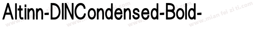 Altinn-DINCondensed-Bold字体转换