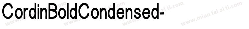 CordinBoldCondensed字体转换