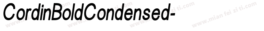 CordinBoldCondensed字体转换