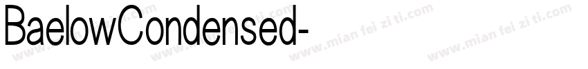 BaelowCondensed字体转换