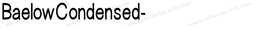 BaelowCondensed字体转换