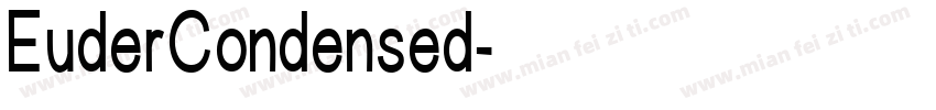 EuderCondensed字体转换
