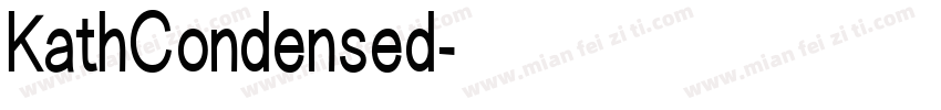 KathCondensed字体转换