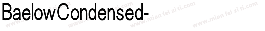 BaelowCondensed字体转换