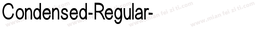 Condensed-Regular字体转换