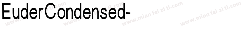 EuderCondensed字体转换