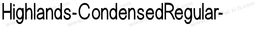 Highlands-CondensedRegular字体转换
