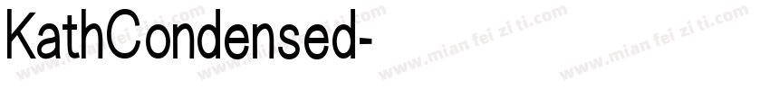 KathCondensed字体转换