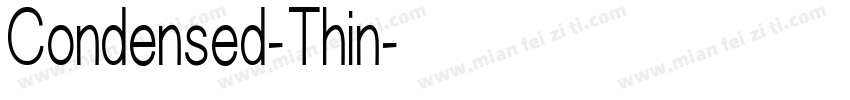 Condensed-Thin字体转换