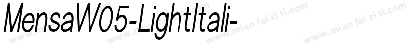 MensaW05-LightItali字体转换
