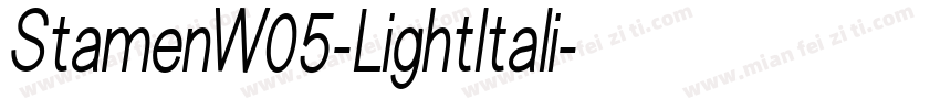 StamenW05-LightItali字体转换