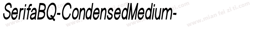 SerifaBQ-CondensedMedium字体转换