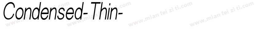 Condensed-Thin字体转换
