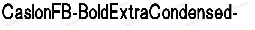 CaslonFB-BoldExtraCondensed字体转换