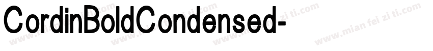 CordinBoldCondensed字体转换