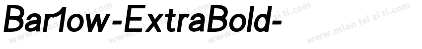 Bar1ow-ExtraBold字体转换