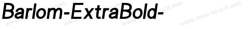 Barlom-ExtraBold字体转换