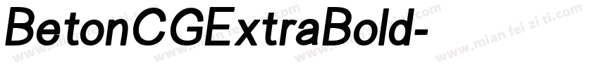 BetonCGExtraBold字体转换