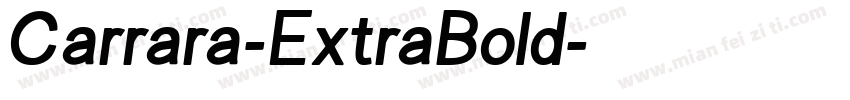 Carrara-ExtraBold字体转换