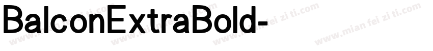 BalconExtraBold字体转换