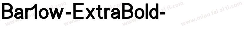 Bar1ow-ExtraBold字体转换